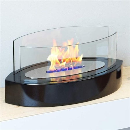 Regal Flame Regal Flame ET7013BLK Veranda Tabletop Portable Bio Ethanol Fireplace; Black - 20 x 10.75 x 8 in. ET7013BLK
